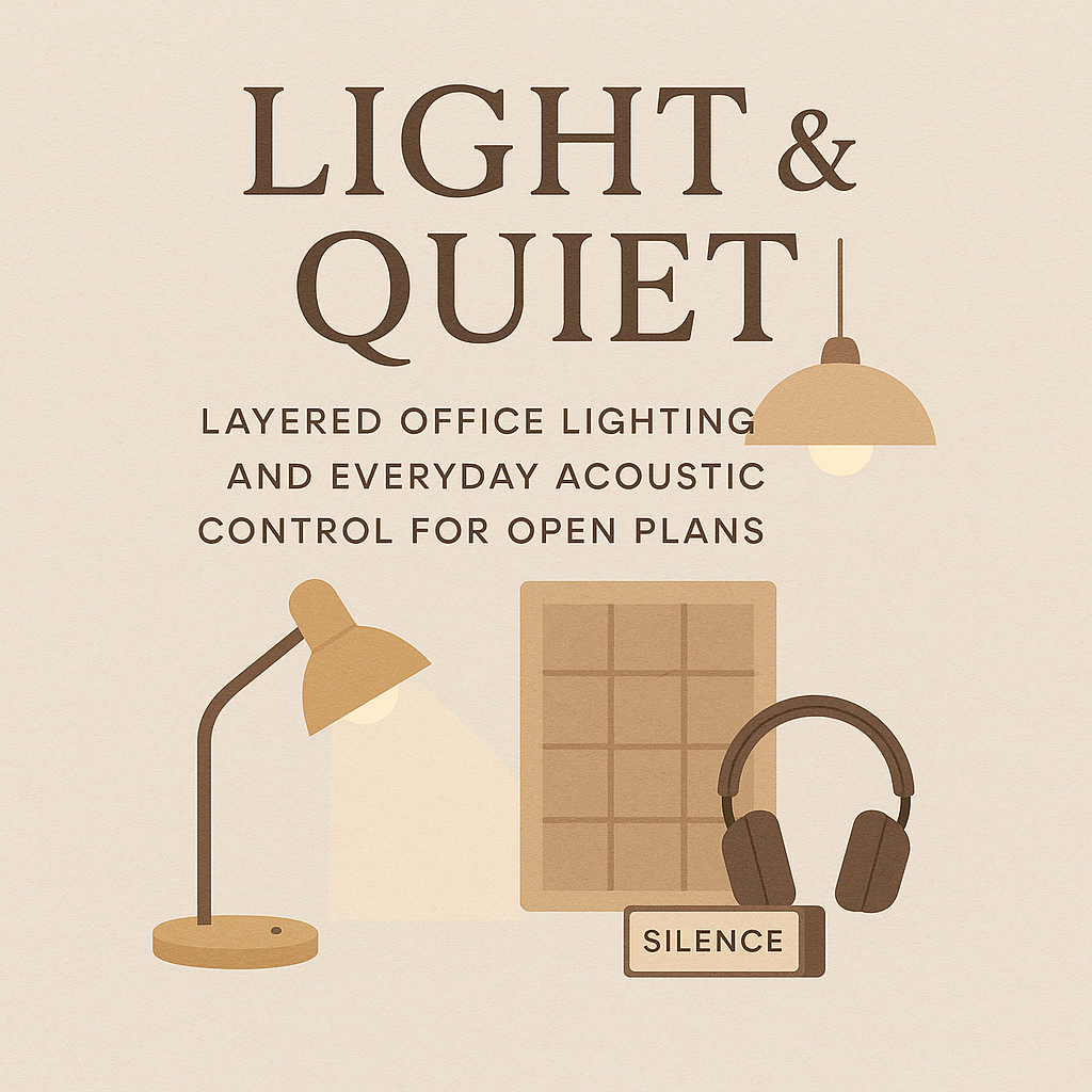 Light & Quiet: Layered Office Lighting and Everyday Acoustic Control for Open Plans