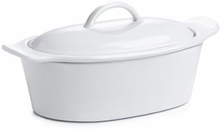 Butter Dish with Lid for Countertop - Porcelain White, 3pcs Large Butter Dish with Lid, Butter Keeper Container with Waterline Pefect for Daily Storage, Butter Holder with Handle - for Kitchen Decor