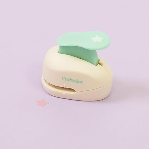 Craftelier - 3/8 Inch Star Hole Punch with Lever Press ā Star Hole Puncher for Paper Crafts | Star Punch for Scrapbooking, DIY Cards & Journals | Hole Punch Shapes for Paper & Cardstock.
