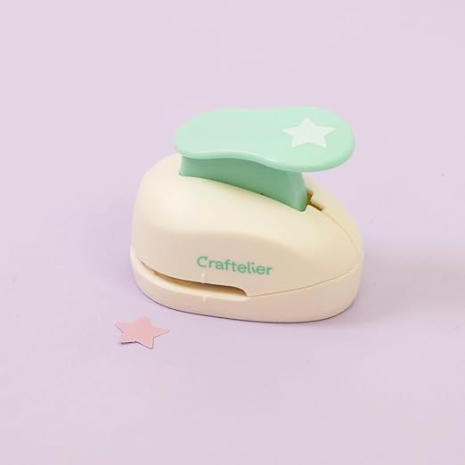Craftelier - 5/8 Inch Star Hole Punch with Lever Press ā Star Hole Puncher for Paper Crafts | Punch for Scrapbooking, DIY Cards & Journals | Hole Punch Shapes for Paper & Cardstock.