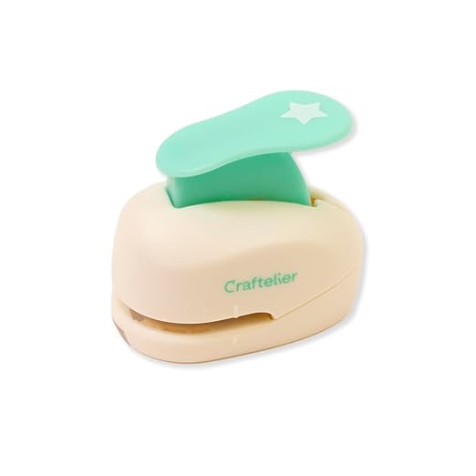 Craftelier - 3/8 Inch Star Hole Punch with Lever Press ā Star Hole Puncher for Paper Crafts | Star Punch for Scrapbooking, DIY Cards & Journals | Hole Punch Shapes for Paper & Cardstock.