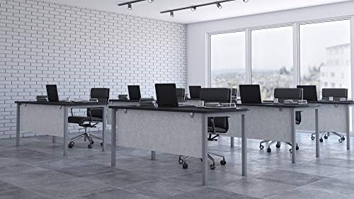 OBEX Modesty Desk PET Privacy Screen Acoustic Sound Absorbing Panel Ideal for Reception, Student Table or Office Cubicles Workstations, 18" x 60", Stone