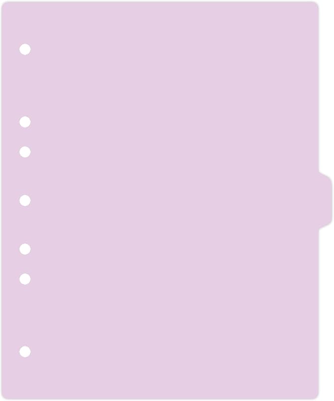 Carstens - Heavy Duty Plastic Ring Binder Dividers, Side Tab, 1/9 Cut, Tab 5 Position, US Letter, Lavender, Case of 50, (2618-14CS) - Ideal Medical Chart Dividers or Index Tabs for 3 Ring Binders
