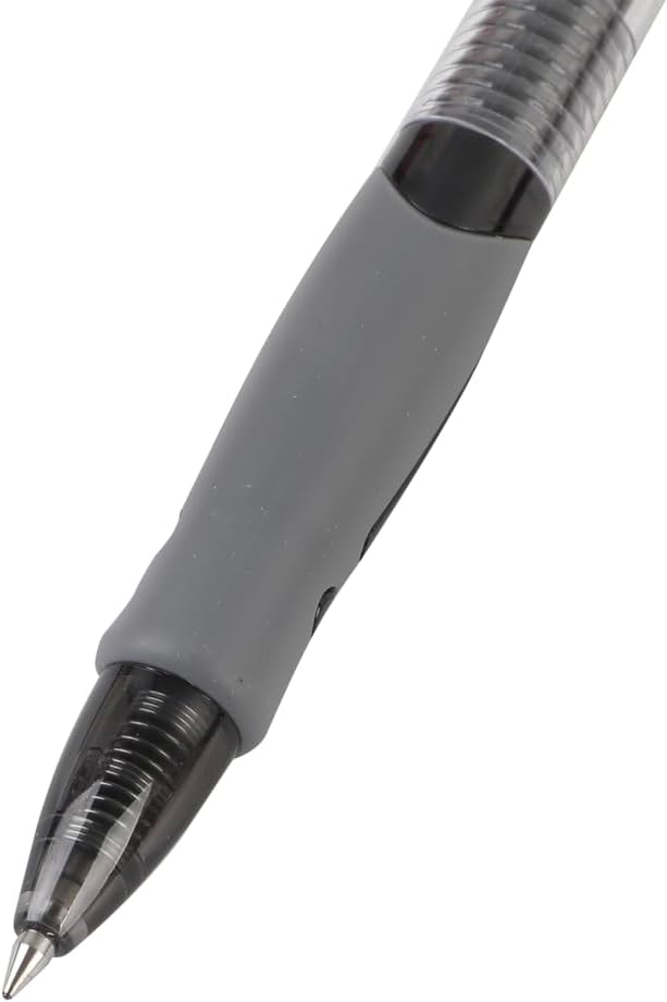 Retractable Click Gel Pens For Journaling, Smooth Writing, Black Gel Ink Fine Point Pen (0.5 mm), Pack of 8