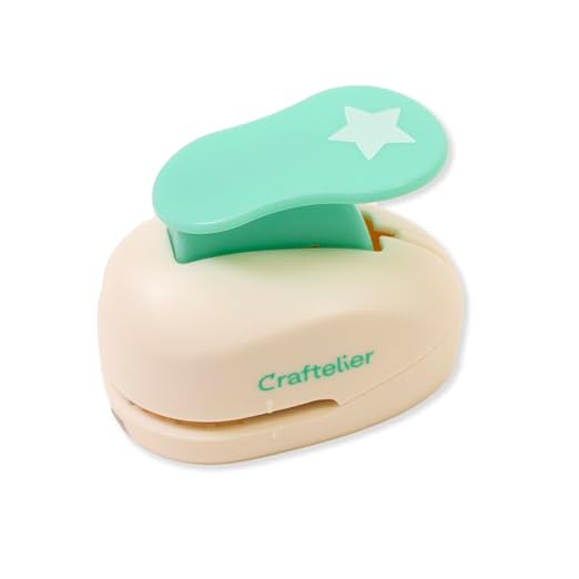 Craftelier - 5/8 Inch Star Hole Punch with Lever Press ā Star Hole Puncher for Paper Crafts | Punch for Scrapbooking, DIY Cards & Journals | Hole Punch Shapes for Paper & Cardstock.