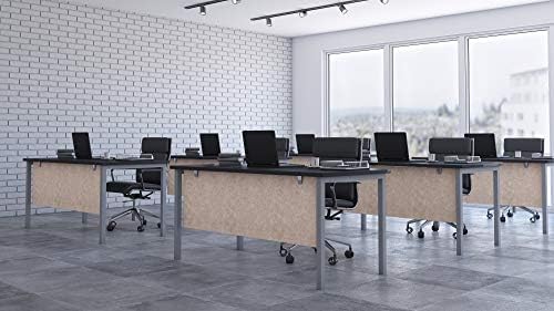 OBEX Modesty Desk PET Privacy Screen Acoustic Sound Absorbing Panel Ideal for Reception, Student Table or Office Cubicles Workstations, 24" x 66", Sand