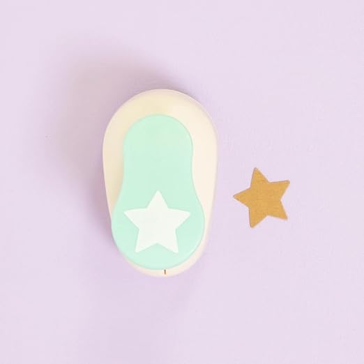 Craftelier - 1 Inch Star Hole Punch with Lever Press ā Star Hole Puncher for Paper Crafts | Punch for Scrapbooking, DIY Cards & Journals | Hole Punch Shapes for Paper & Cardstock.