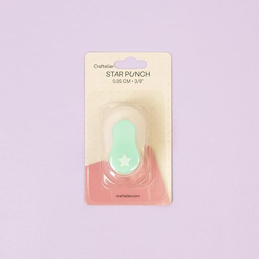 Craftelier - 3/8 Inch Star Hole Punch with Lever Press ā Star Hole Puncher for Paper Crafts | Star Punch for Scrapbooking, DIY Cards & Journals | Hole Punch Shapes for Paper & Cardstock.