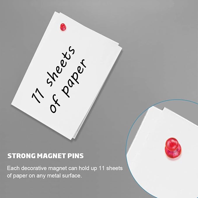 Ant Mag Magnetic Push Pins Strong Push Pin Magnets for Fridge Whiteboards Calendars Maps in School & Office Pack of 18 Green
