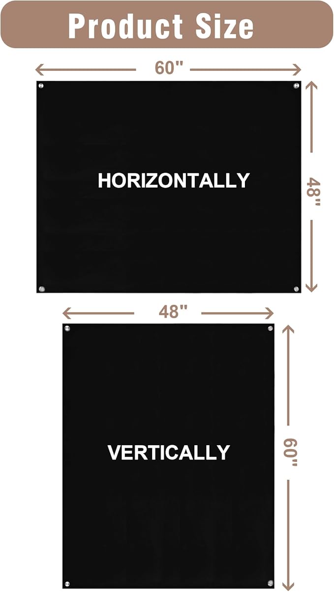 Magnetic Glass Whiteboard,60"x48" Wall Mounted Frameless Dry Erase Board for Office, Home & School Black