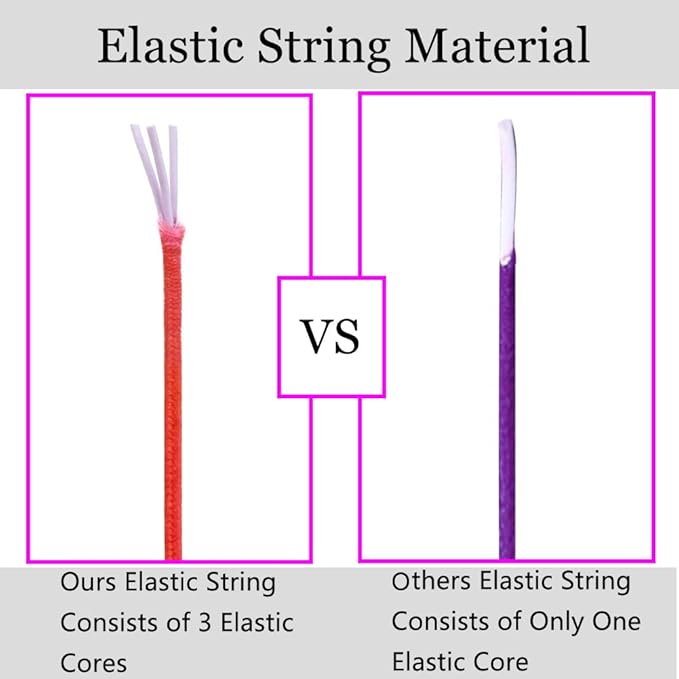 Elastic String for Bracelets, 1mm x 330 Feet Sturdy Rainbow Elastic Cord for Jewelry Making, Necklaces, Beading and Crafts