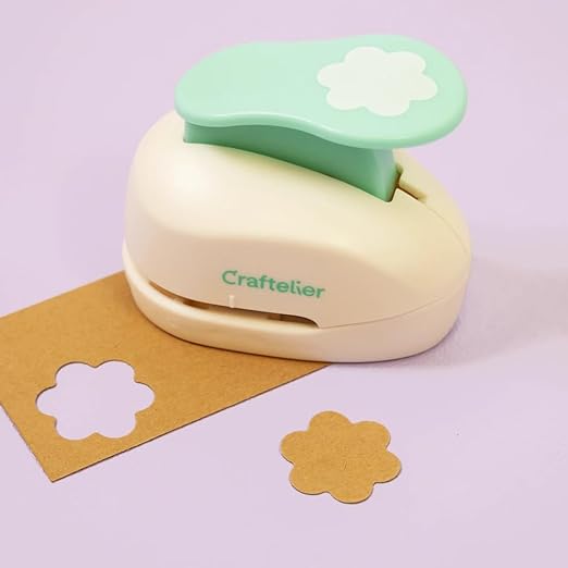 Craftelier - 1 Inch Flower Hole Punch with Lever Press ā Flower Punches for Paper Crafts | Hole Puncher for Crafts, Scrapbooking, DIY Cards & Journals | Hole Punch Shapes for Paper & Cardstock.