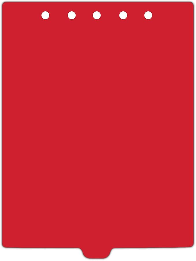 Carstens - Heavy Duty Plastic Ring Binder Dividers, Bottom Tab, 1/9 Cut, Tab 5 Position, US Letter, Red, Pack of 10, (2619-05) - Ideal Medical Chart Dividers or Index Tabs for 3 Ring Binders