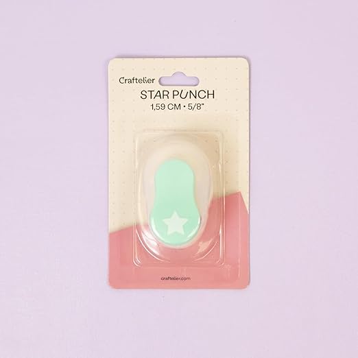 Craftelier - 5/8 Inch Star Hole Punch with Lever Press ā Star Hole Puncher for Paper Crafts | Punch for Scrapbooking, DIY Cards & Journals | Hole Punch Shapes for Paper & Cardstock.