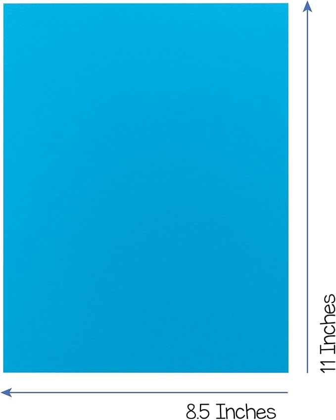Hygloss Dark Blue Bright Colored Cardstock - 8.5x11-Inch, 90 Sheets, 65 lb/ 176 gsm, Fade-Resistant, Acid-Free Color Card Stock Paper