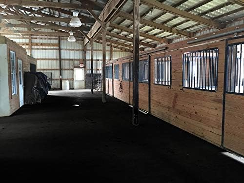 American Floor Mats - Heavy Duty Stall Tiles - Stable/Horse Tiles - Thick, Durable Rubber Flooring Solid Black 10' x 20' Set 3/4" Thick (50 Tiles Total)