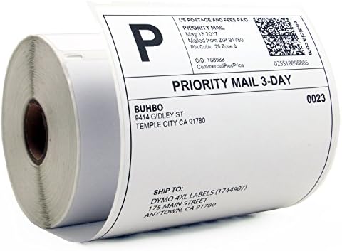 Buhbo Compatible with DYMO LabelWriter 4XL 4" x 6" Shipping Label 1744907, White (2 Pack / 220 Labels Per Roll)