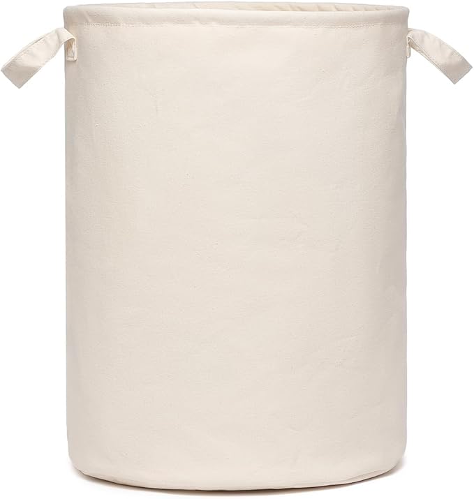 Foldable Storage Bins with Lids Cotton Canvas Rectangular Storage Box Ideal for Organization Lightweight and Durable (13.78 x 17.52)