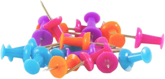 JAM PAPER Colorful Push Pins - Assorted Color Pushpin Jar - 2 Packs of 150