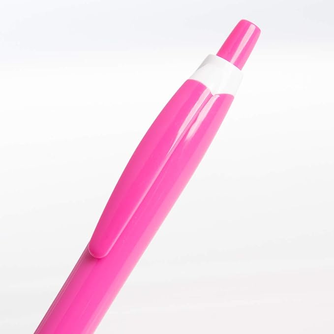 Simply Genius 100 Pack Bulk Office Pens, Retractable Ballpoint Pens in Black Ink, Ideal for Schools, Notebooks, Journals, and Pink Office Supplies (Pink, 100pcs)