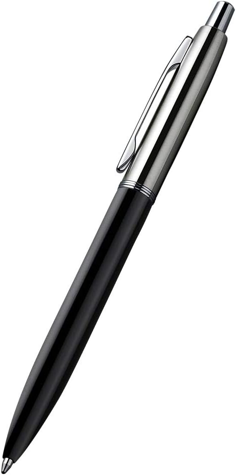 ChaoQ Ballpoint Pen, 3 Pcs Retractable Metal Ballpoint Pens, for Gift, Business, Office, 1.0mm Medium Point Black Ink, 6 Extras Replaceable Metal Refills, (3 Pens and 6 Refills) - Black, White, Gray