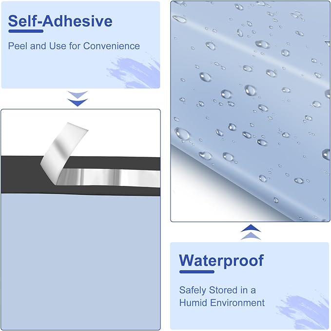 Poly Mailers 14.5x19, Large Poly Mailers 100 Pack, Shipping Mailers with Self Seal Adhesive, Waterproof and Tear-Proof Mailers Poly Bags for Small Business (Light Blue)
