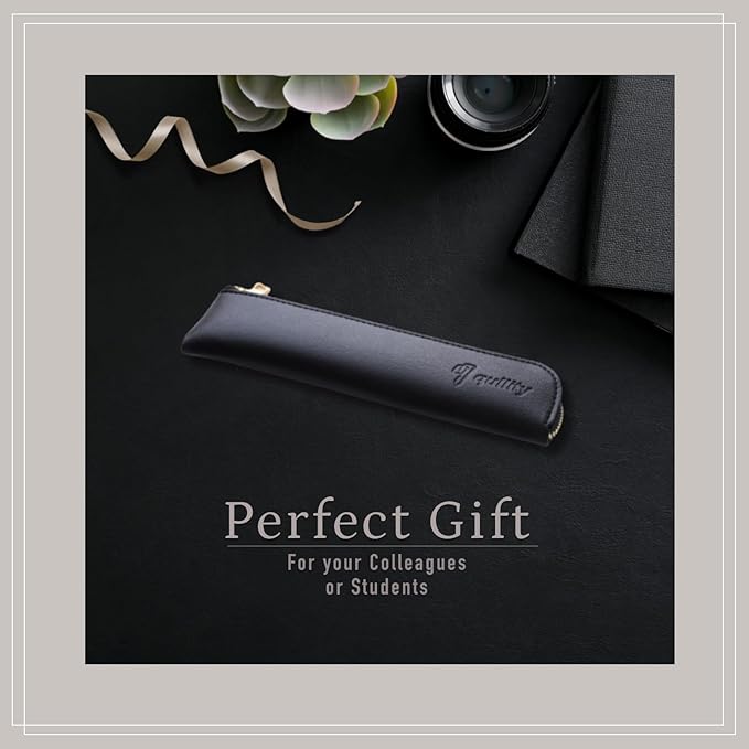 Graphlet Mechanical Drafting Pencil + Ain HB/B/2B leads, original Black slim pen case (5 sizes)