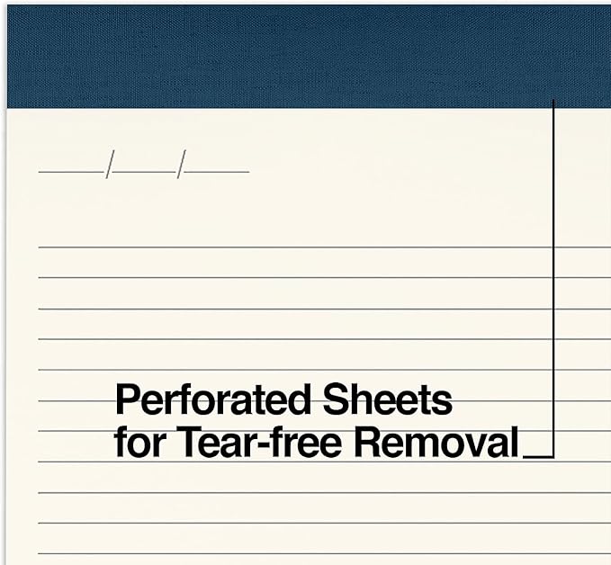 TRU RED Staples TR58194 Notepads, 8.5-Inch x 11.75-Inch, Wide Ruled, Ivory, 50 Sheets/Pad