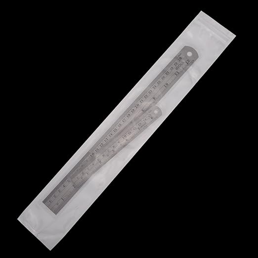 Eboot Stainless 2 Pack Steel Ruler 6 Inch and 12 Inch Metal Rule Kit with Conversion Table