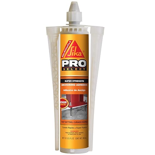 Sika Anchorfix-2 Super Strength Anchoring Adhesive (10.1 fl Oz) and Newborn 930-GTD Drip-Free Smooth Hex Rod Cradle Caulking Gun
