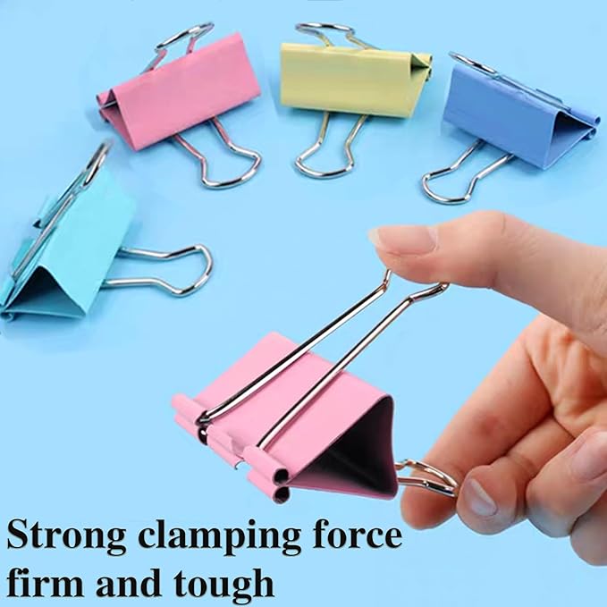 Extra Large Binder Clips 2 Inch (48 Pack), Colored Big Paper Clamps with Box Giant Binder Clips for Office and Home Supplies