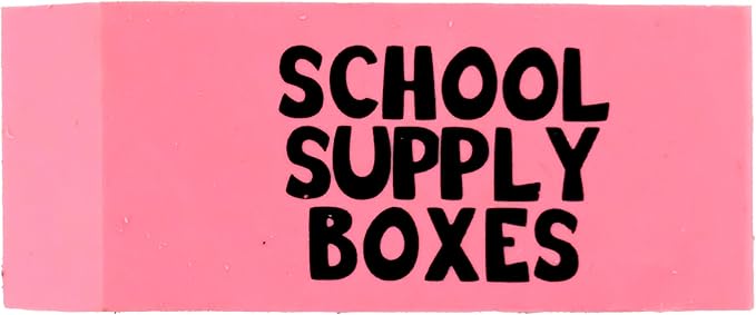 School Supply Boxes | Pink Wedge Erasers | 120 Pack | Smudge-Free and Durable
