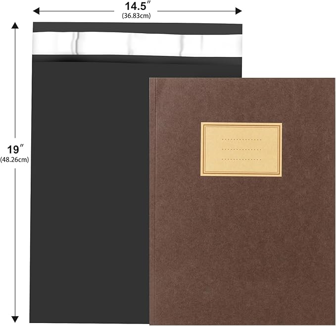 Poly Mailers 14.5x19, Large Poly Mailers 100 Pack, Shipping Mailers with Self Seal Adhesive, Waterproof and Tear-Proof Mailers Poly Bags for Small Business (Black)