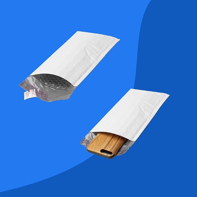 The Boxery 5x10''|#00 Poly Bubble Mailers- 250 Pack, Padded Envelopes, Self Seal, Waterproof Shipping Bags, Padded Mailers for Shipping & Packaging