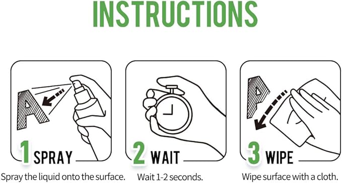 loukin Non-Toxic Whiteboard Cleaner, 8.5 fl oz Dry Erase Board Cleaner, Whiteboard Cleaning Spray with Cloths, Removes Stubborn Marks (3-Pack)