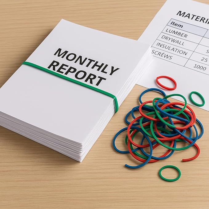 Upgrade Office Supply UPG22754PK3 Rubber Bands, Assorted Size and Colors, 1/4 lb 3-Pack, USA