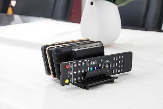 Adjustable Universal Multi Device Organizer Dock Stand Holder, Tablet Cell Phone Desktop Stand for iPhone Samsung Galaxy Google Nexus Kindle (Black)- No Charging Port