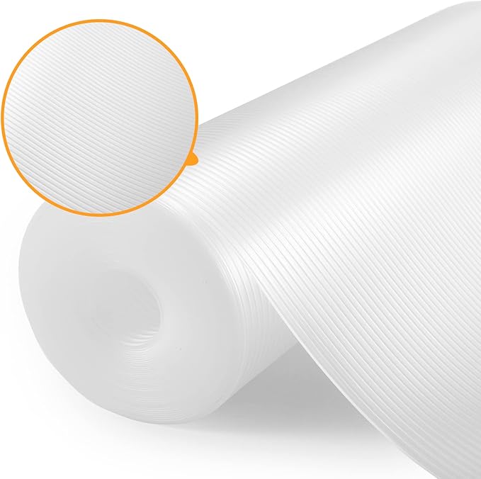 Glotoch 2 Rolls 12" X20 FT Non Adhesive Clear Shelf Liners for Kitchen Cabinets, Waterproof Drawer Liners for Kitchen, Non Slip Cabinet Liners for Shelves/Dresser/Refrigerator/Bathroom