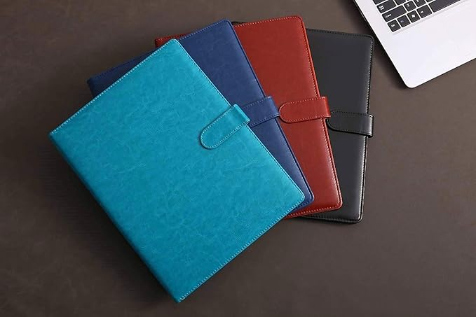Clipboard Folder Padfolio, Mymazn Writing Portfolio Faux Leather Clipboards with Cover for Legal Pad Holder Letter Size A4 8.5 x 11 for Business Conference Notepad Clip Boards Brown