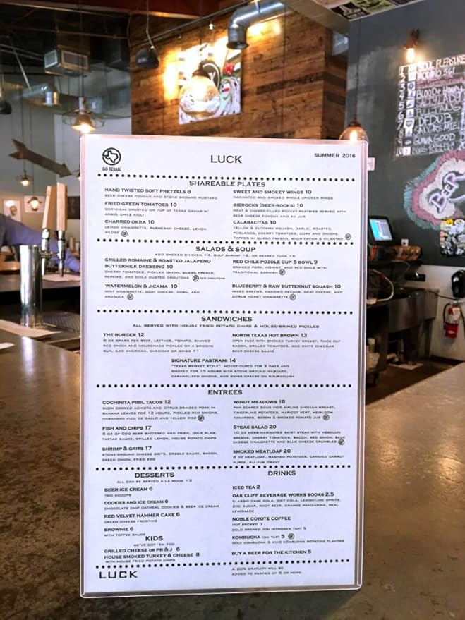 StoreSMART® - Rigid Plastic Menu - 8.5" x 14" - 200-Pack - HPP812X14-MENU-200