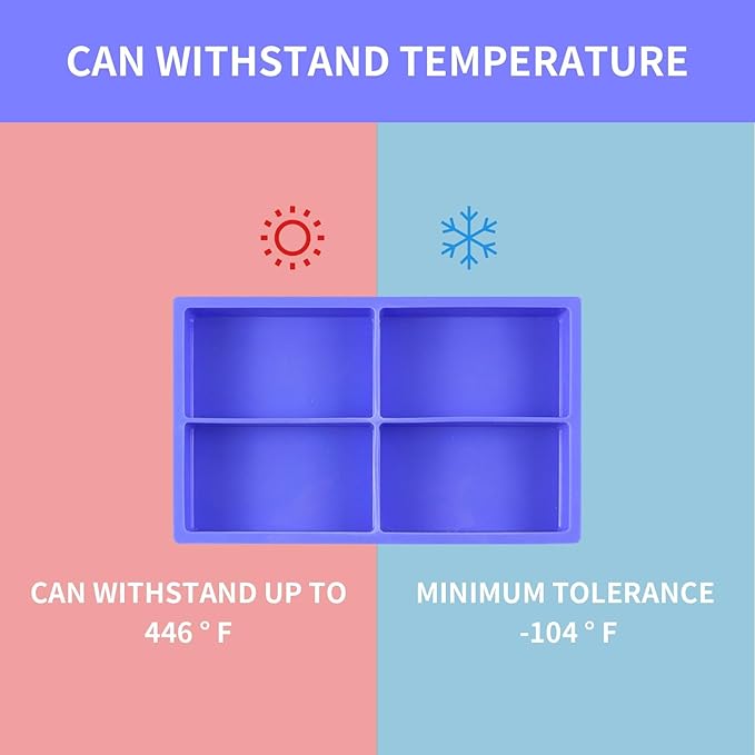 4 Pcs Silicone Tray Dividers for Harvest Right Freeze Dryer,Silicone Food Molds for Harvest right freeze dryer accessories,Reusable Dryer Food Freezer Trays (Purple,15 Cavities)