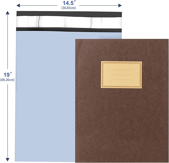 Poly Mailers 14.5x19, Large Poly Mailers 100 Pack, Shipping Mailers with Self Seal Adhesive, Waterproof and Tear-Proof Mailers Poly Bags for Small Business (Light Blue)