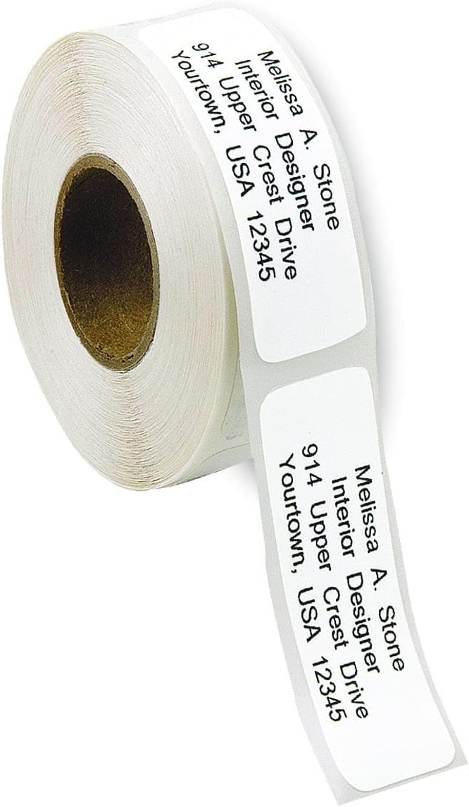 Personalized Return Address Labels, Roll of 250 Gloss White Self-Adhesive Labels Without Dispenser, Customize with Name & Shipping Address, Colorful Images