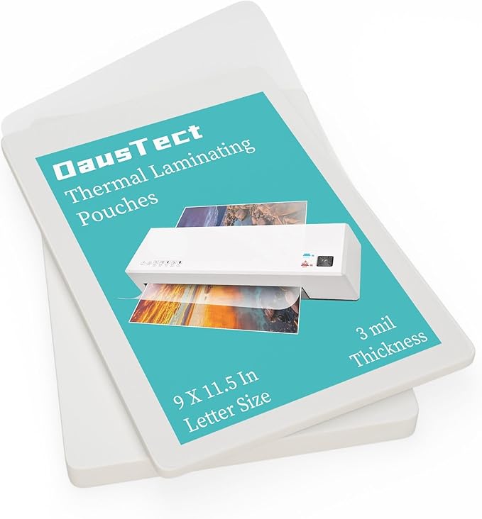 Thermal Laminating Pouches 3 mil, Clear 9 x 11.5 Inch Laminating Sheet Paper for Thermal Laminator, Holds 8.5 x 11 Inch Letter Size Sheets Lamination Sheet (100 Pack)