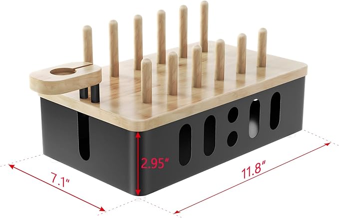 Metal Charging Station for Multiple Devices,New Upgrade Wood Charging Station for Phone Tablet Smart Watch Holder Desk Organizers,Matte Black Dock Device Organizer