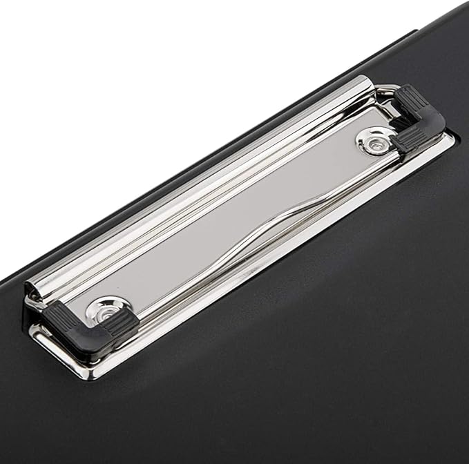 ZCZN Plastic A4 Form Storage Box Case, Clipboard Case, Bulk clipboard Set Suitable for School,Utility,Industrial Office, Medical Personnel,Black,24 Pack