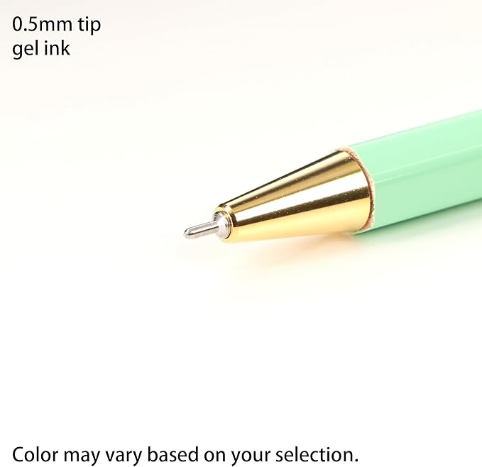 MARK'STYLE Time For Paper – Retro styling Ballpoint Pen, 0.5mm Black Gel Ink, For Office, School, and Journaling | Made in Japan, Refill Included (Black)