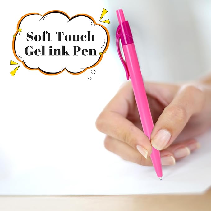 Yuxingrong Retractable Ballpoint Pens 1.0mm, Smooth Writing Black Ink Click Pens, Comfort Grip & Anti-Slip Design, Quick-Dry Oil-Based for Office, School, Journaling, Planner 50Pack