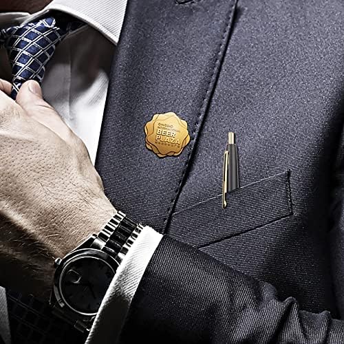 Unibene 6 Pack Black & Gold Click Ballpoint Pens -1.0mm Medium Point Black Ink with 6 Stainless Steel Refills for Business Office Students Teachers Wedding Christmas