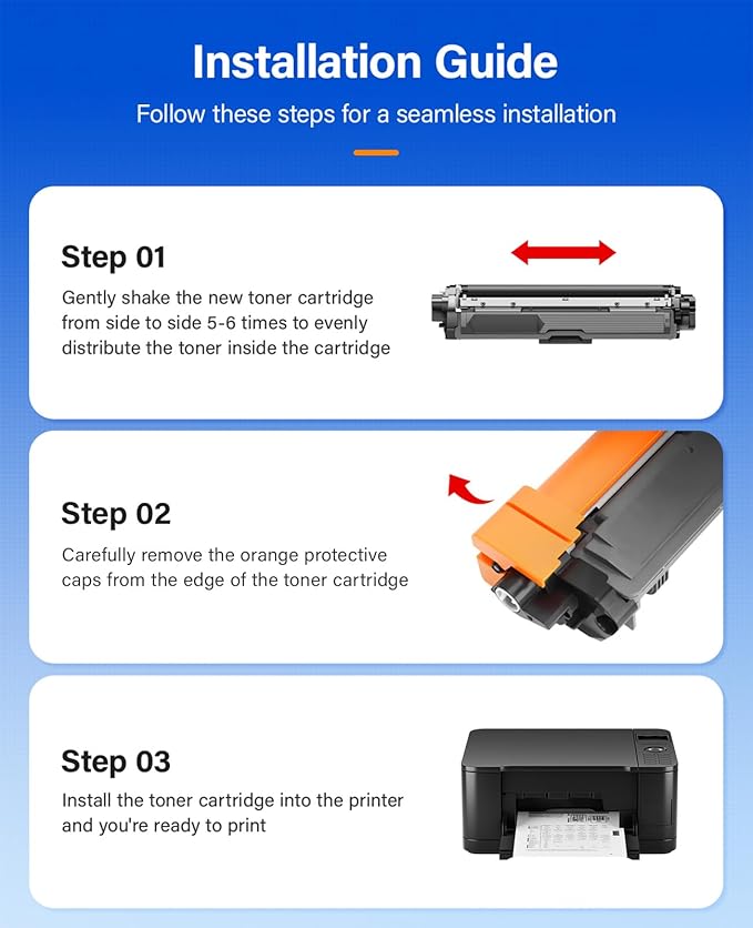 TN227 Toner Cartridge Set 4-Pack Black Color Replacement for Brother TN-227 TN223 Compatible with HL-L3270CDW HL-L3210CW MFC-L3770CDW HL-L3290CDW MFC-L3750CDW L3710CW HL-L3230CDW L3230CDN Printer Ink